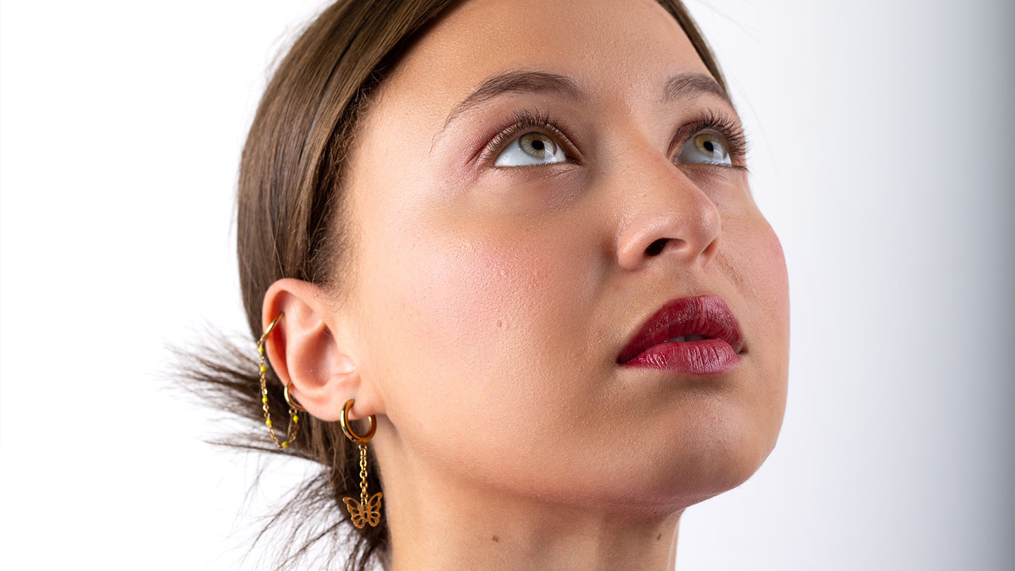 Using tinted lip balm